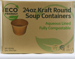 Aqueous 24oz Round Soup Container Aqueous 24oz Round Soup Container