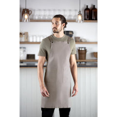 Southside Cotton Canvas Bib Apron Washed Grey Southside Cotton Canvas Bib Apron Washed Grey