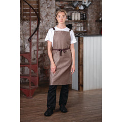 Southside Linen Blend Bib Apron Chocolate Southside Linen Blend Bib Apron Chocolate