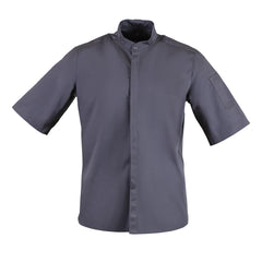Southside Band Collar Chefs Jacket Charcoal Size Southside Band Collar Chefs Jacket Charcoal Size