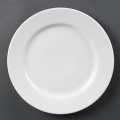 Olympia Whiteware Wide Rimmed Plates 310mm (Pack of 6) Olympia Whiteware Wide Rimmed Plates 310mm (Pack of 6)
