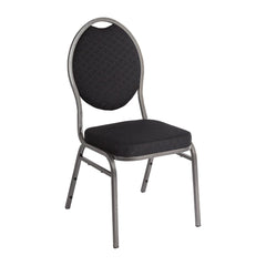 Bolero Oval Back Banquet Chairs Grey & Black (Pack of 4) Bolero Oval Back Banquet Chairs Grey & Black (Pack of 4)