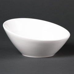 Olympia Lumina Oval Sloping Bowls White 148mm (Pack of 6) Olympia Lumina Oval Sloping Bowls White 148mm (Pack of 6)