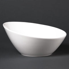 Olympia Lumina Oval Sloping Bowls White 202mm (Pack of 6) Olympia Lumina Oval Sloping Bowls White 202mm (Pack of 6)