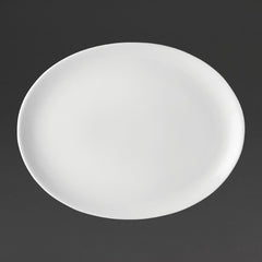 Utopia Pure White Oval Plates 300mm (Pack of 18) Utopia Pure White Oval Plates 300mm (Pack of 18)