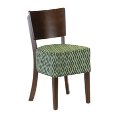 Asti Padded Dark Walnut Dining Chair with Green Diamond Deep Padded Seat and Back (Pack of 2) Asti Padded Dark Walnut Dining Chair with Green Diamond Deep Padded Seat and Back (Pack of 2)