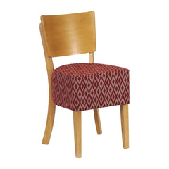 Asti Padded Soft Oak Dining Chair with Red Diamond Deep Padded Seat and Back (Pack of 2) Asti Padded Soft Oak Dining Chair with Red Diamond Deep Padded Seat and Back (Pack of 2)