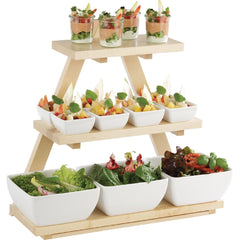 APS Triangle Wooden Buffet Stand Maple APS Triangle Wooden Buffet Stand Maple