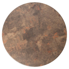 Werzalit Pre-drilled Round Table Top Rust Brown 700mm Werzalit Pre-drilled Round Table Top Rust Brown 700mm