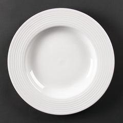 Olympia Linear Pasta Plates White 310mm (Pack of 6) Olympia Linear Pasta Plates White 310mm (Pack of 6)
