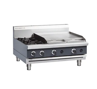 Blue Seal Cobra 900mm Gas Cooktop Bench Model 2 Burner with 600mm Griddle