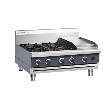 Blue Seal Cobra 900mm Gas Cooktop Bench Model 4 Burner with Griddle