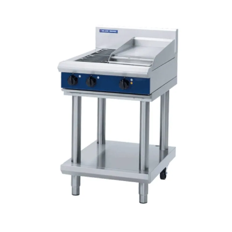 Blue Seal Evolution Series 600mm Electric Cooktop with Griddle Plate on Open Stand