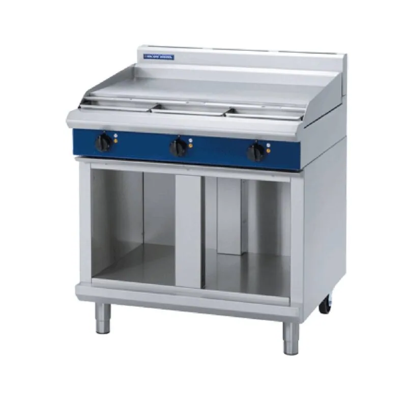 Blue Seal Evolution Series 900mm Electric Full Griddle Cooktop on Cabinet Base
