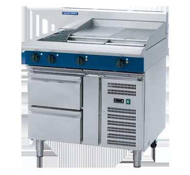 Blue Seal Evolution Series 900mm Electric Cooktop with 600mm Griddle Plate and Refrigerated Base