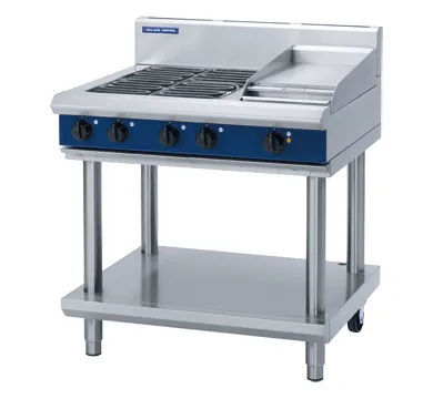 Blue Seal Evolution Series 900mm Electric Cooktop with Four Elements and Griddle on Open Stand