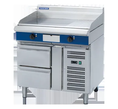 Blue Seal Evolution Series 900mm Electric Griddle with Refrigerated Base