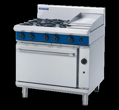 Blue Seal Evolution Series 900mm Gas 4 Burner Griddle Oven Range