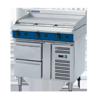 Blue Seal Evolution Series 900mm Gas Griddle Cooktop (Refrigerated Base)