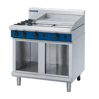 Blue Seal Evolution Series 900mm Gas Griddle & Burner Cooktop (Open Cabinet Base)
