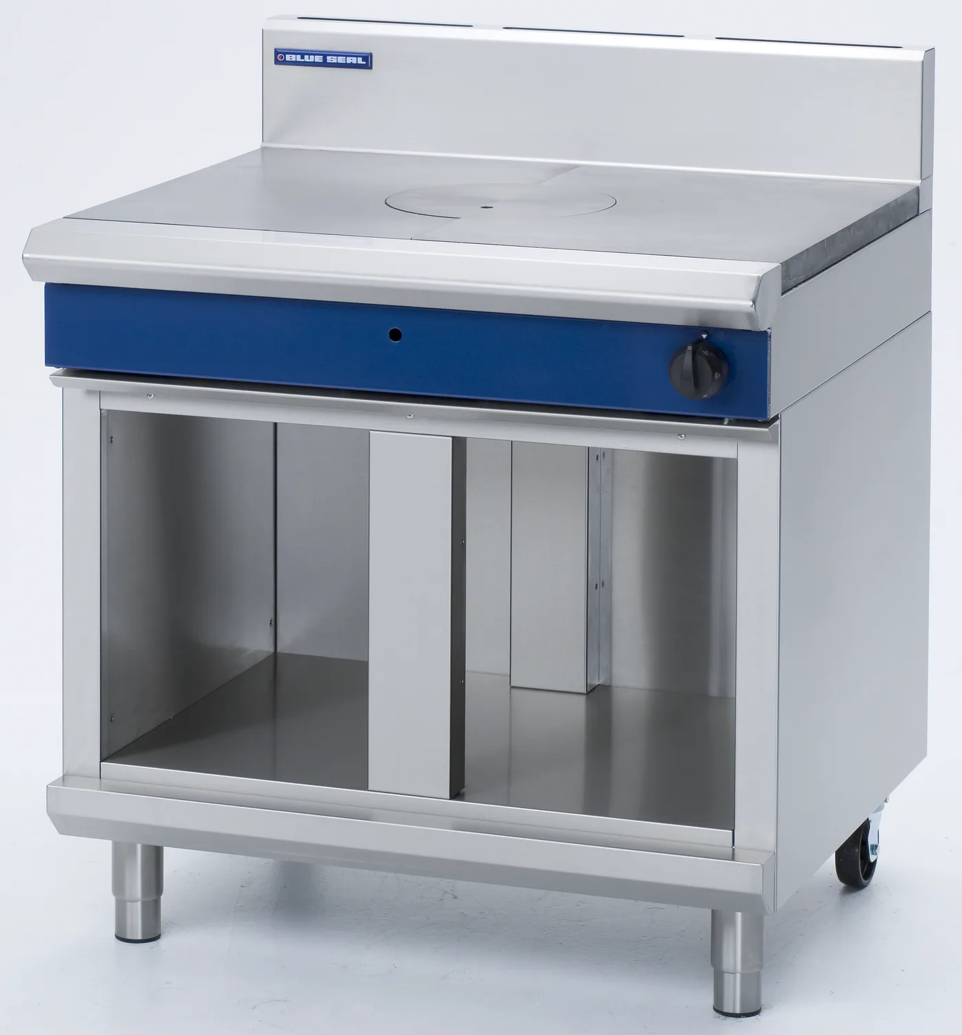 Blue Seal Evolution Series 900mm Gas Target Top with Cabinet Base
