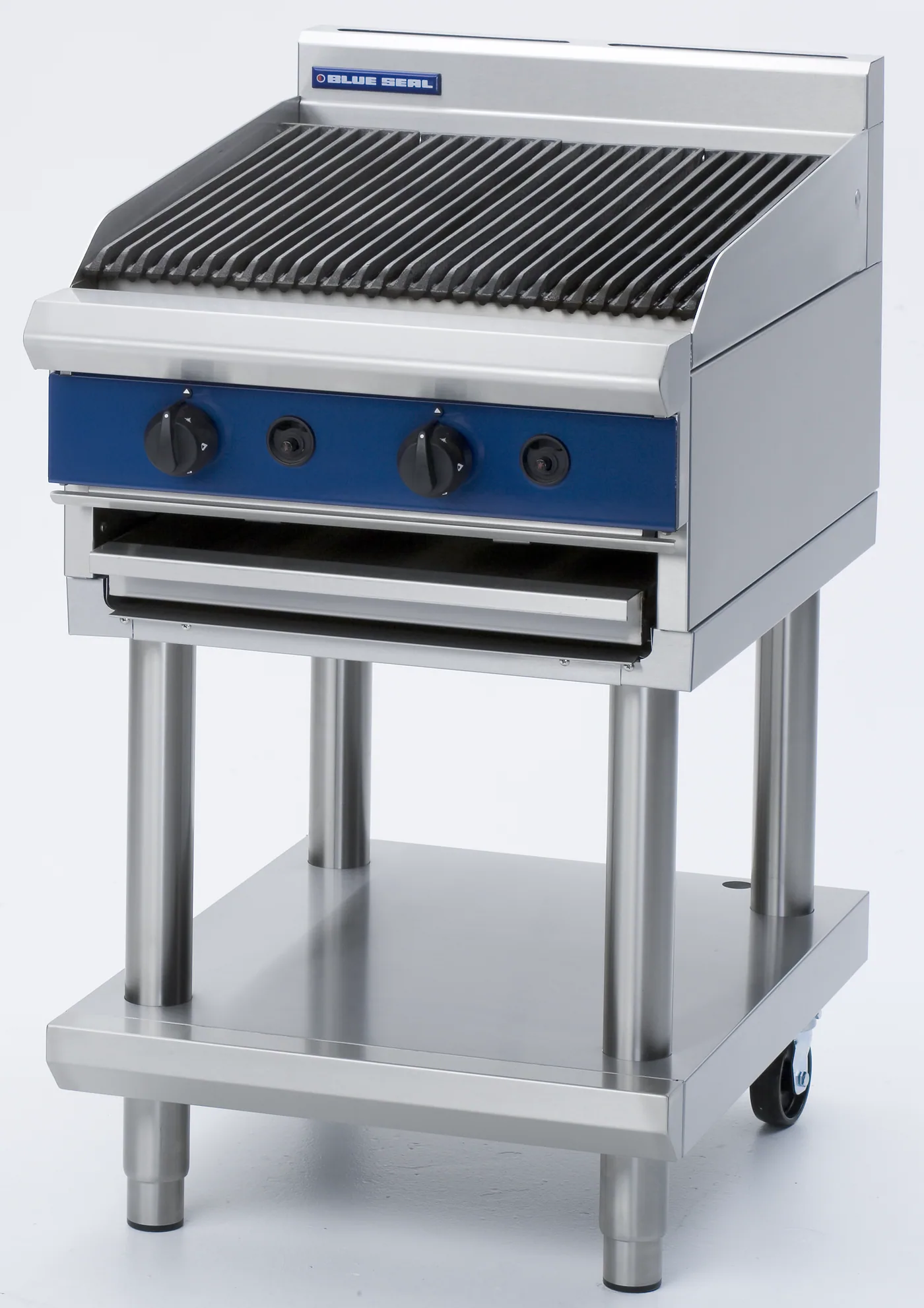 Blue Seal Evolution Series 600mm Gas Chargrill on Open Stand