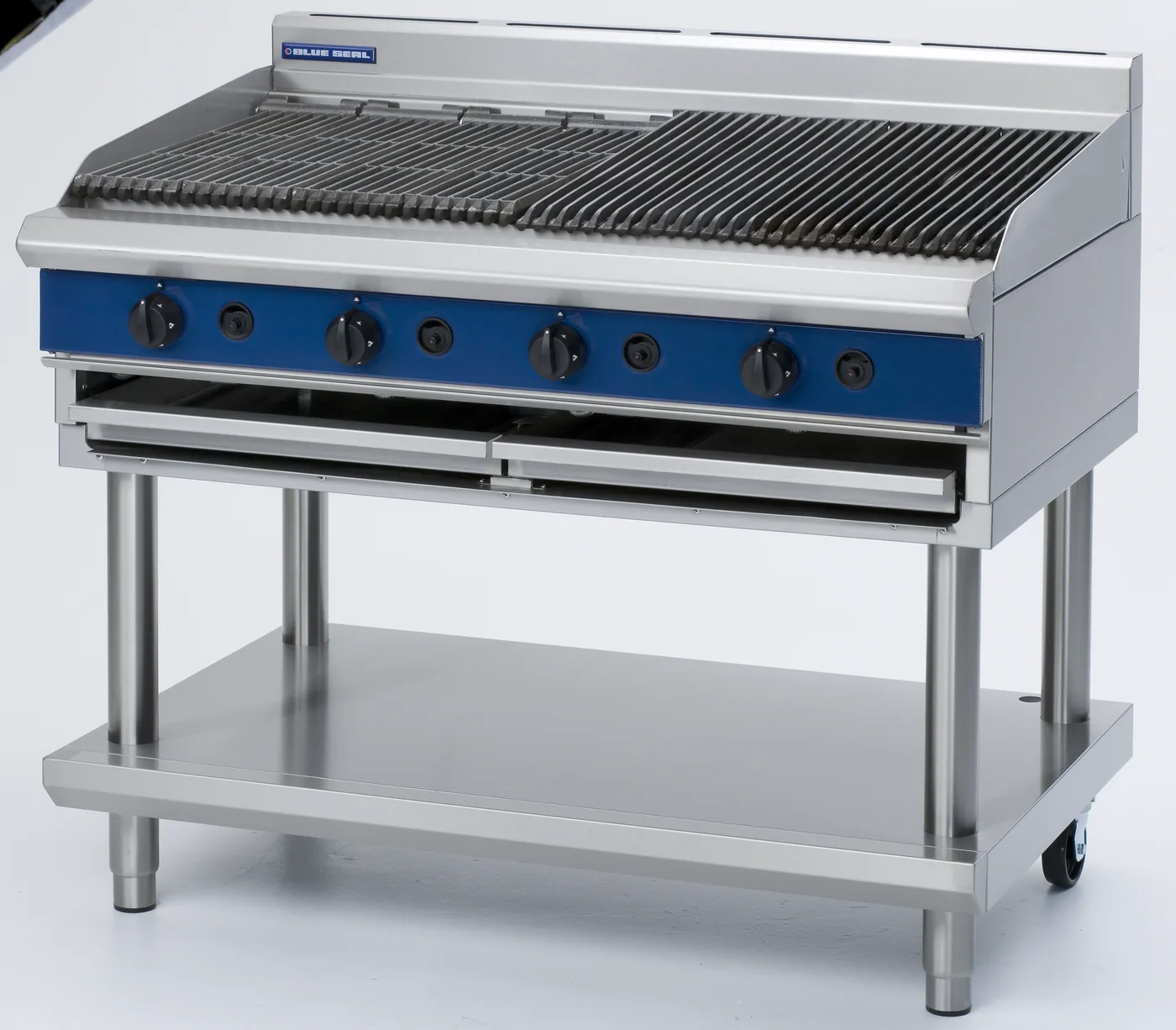 Blue Seal Evolution Series 1200mm Gas Chargrill on Open Stand