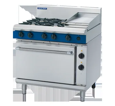 Blue Seal Evolution Series 900mm Gas Range with 4 Burners, 600mm Griddle & Electric Oven