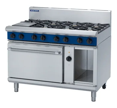 Blue Seal Evolution Series 1200mm Gas Range with 6 Burners, 300mm Griddle & Convection Oven 56kW