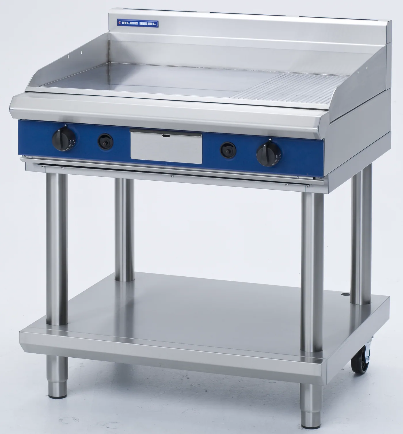 Blue Seal Evolution Series 900mm Gas Griddle on Open Stand