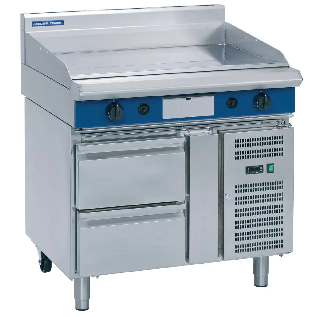 Blue Seal Evolution Series 1200mm Gas Griddle (Refrigerated Base)