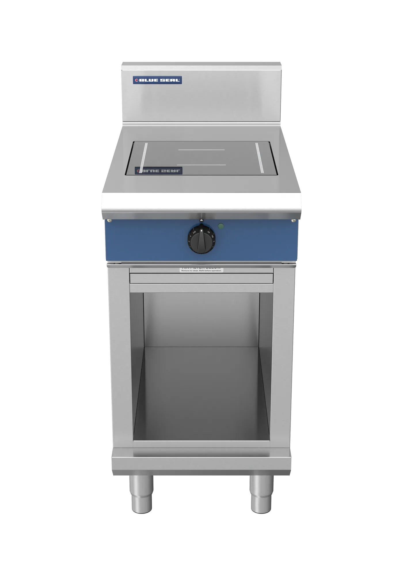 Blue Seal 450mm Induction Range - 1 Zone Full Area 5kW Cabinet Base
