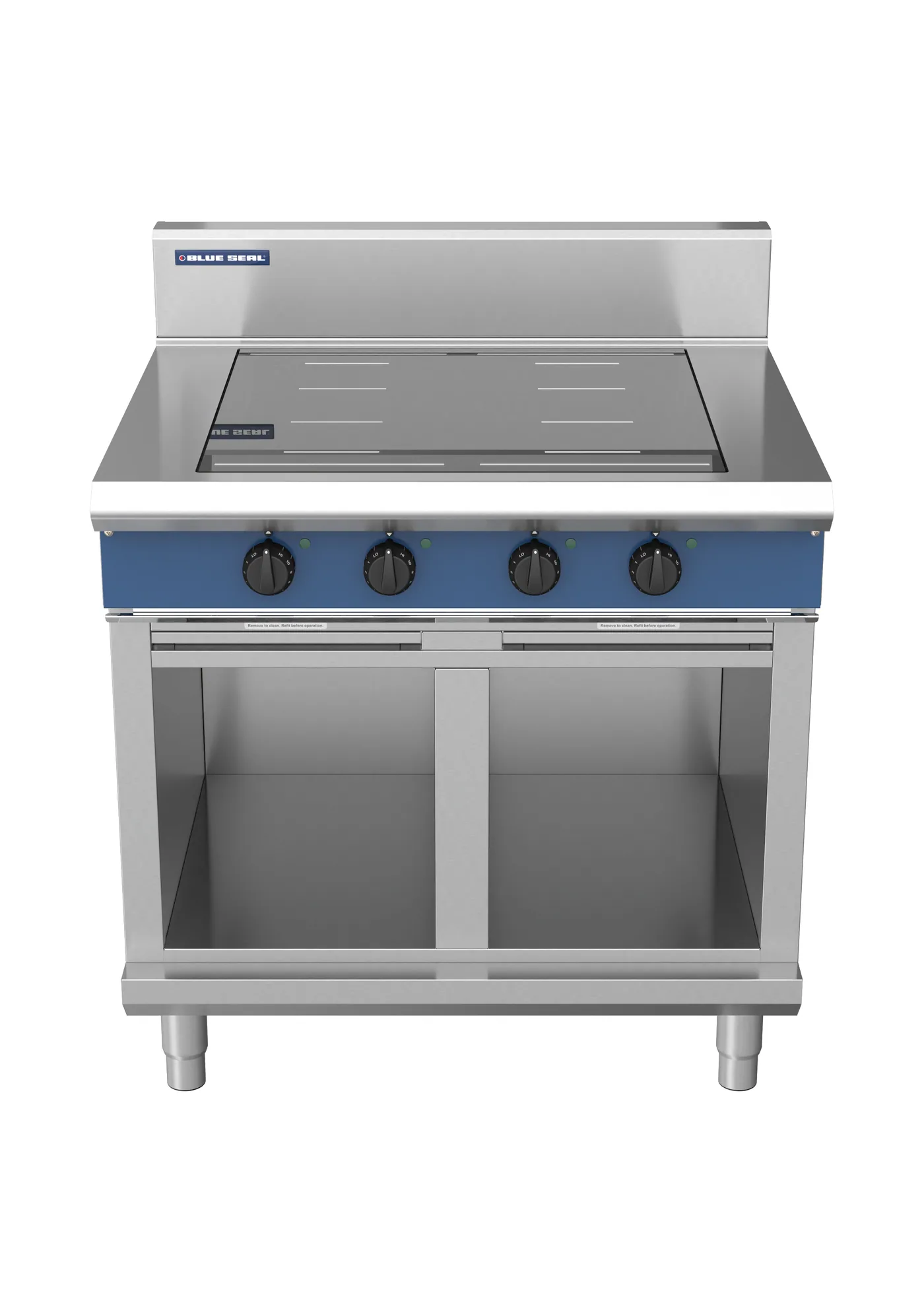 Blue Seal 900mm 4 Zone Full Area Induction Hob 20kW Cabinet Base Model