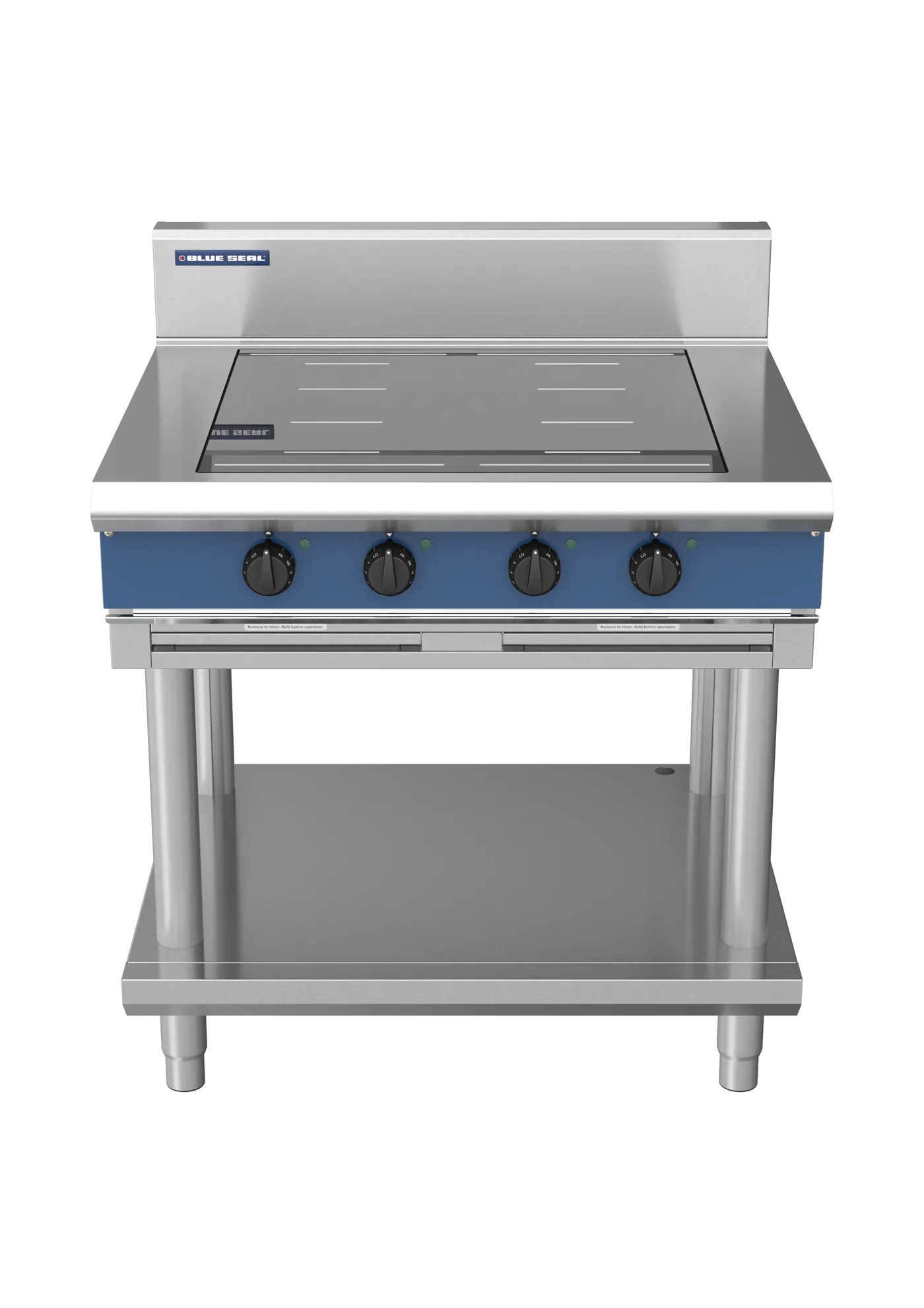 Blue Seal 900mm 4 Zone Full Area Induction Hob 20kW Leg Stand Model