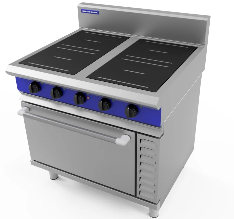Blue Seal 900mm Induction Range - 4 x Round Zones 5.0kW