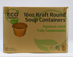 Aqueous 16oz Round Soup Container