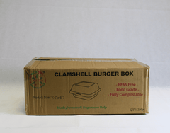 Clamshell Burger Box 6x6