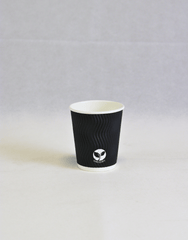 8oz Black Compostable Ripple Cups