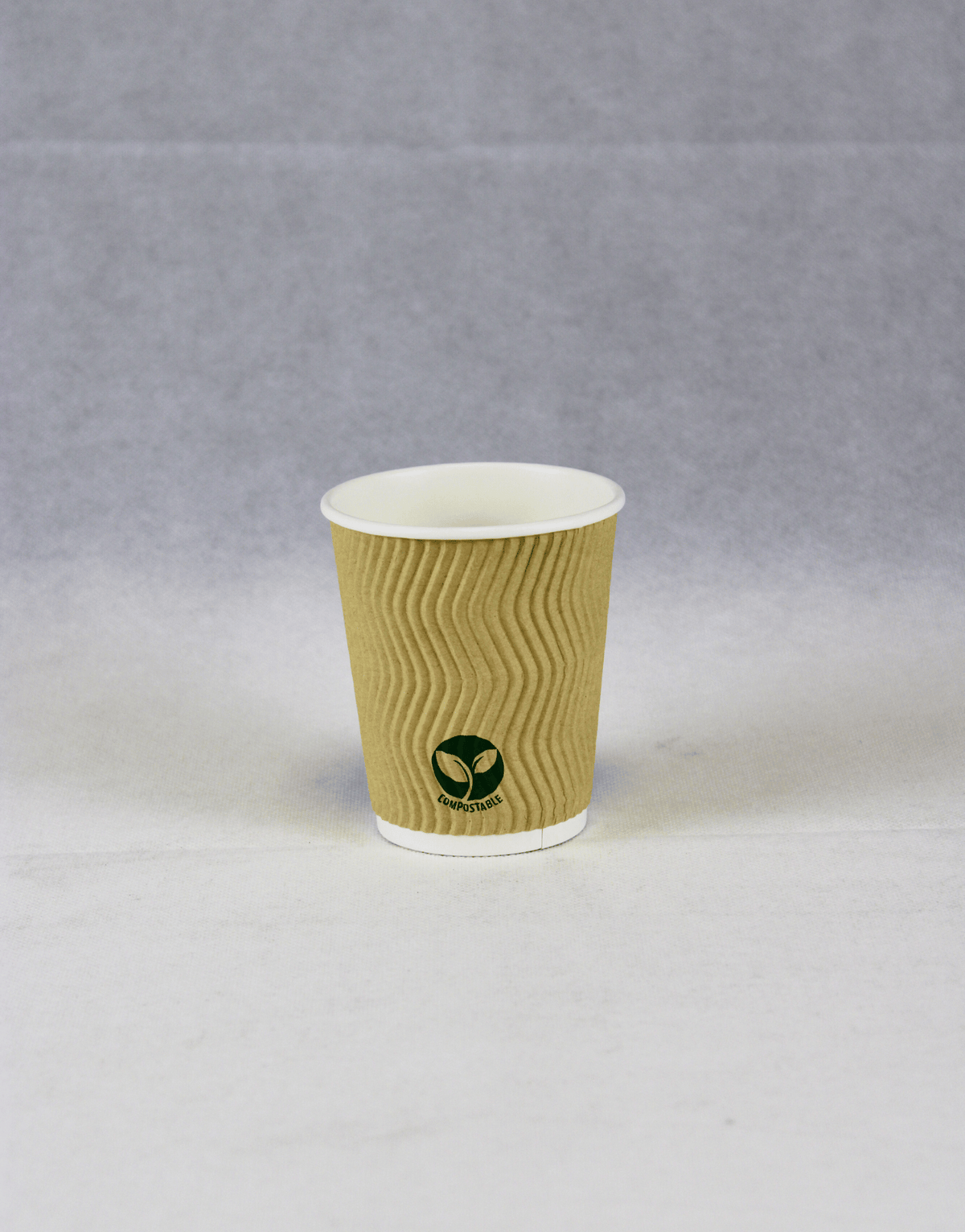 8oz Brown Compostable Ripple Cups