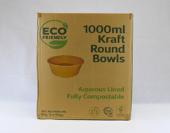 Aqueous Kraft Round Bowls 1300ml