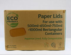 Paper Lids 500ml-650ml-750ml-1000ml Rectangle