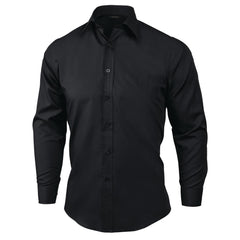 Chef Works Unisex Long Sleeve Dress Shirt Black
