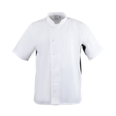 Whites Nevada Unisex Chefs Jacket Short Sleeve Black and White