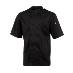 Chefs Works Montreal Cool Vent Unisex Short Sleeve Chefs Jacket Black