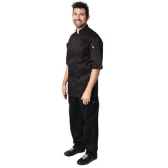 Chefs Works Montreal Cool Vent Unisex Short Sleeve Chefs Jacket Black