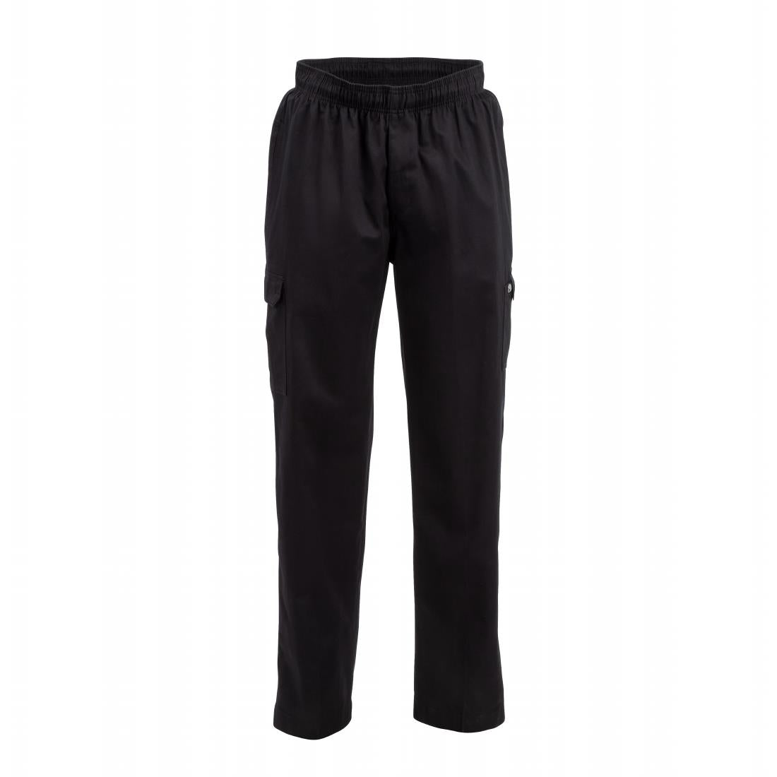 Chef Works Unisex Classic Fit Cargo Chefs Trousers Black