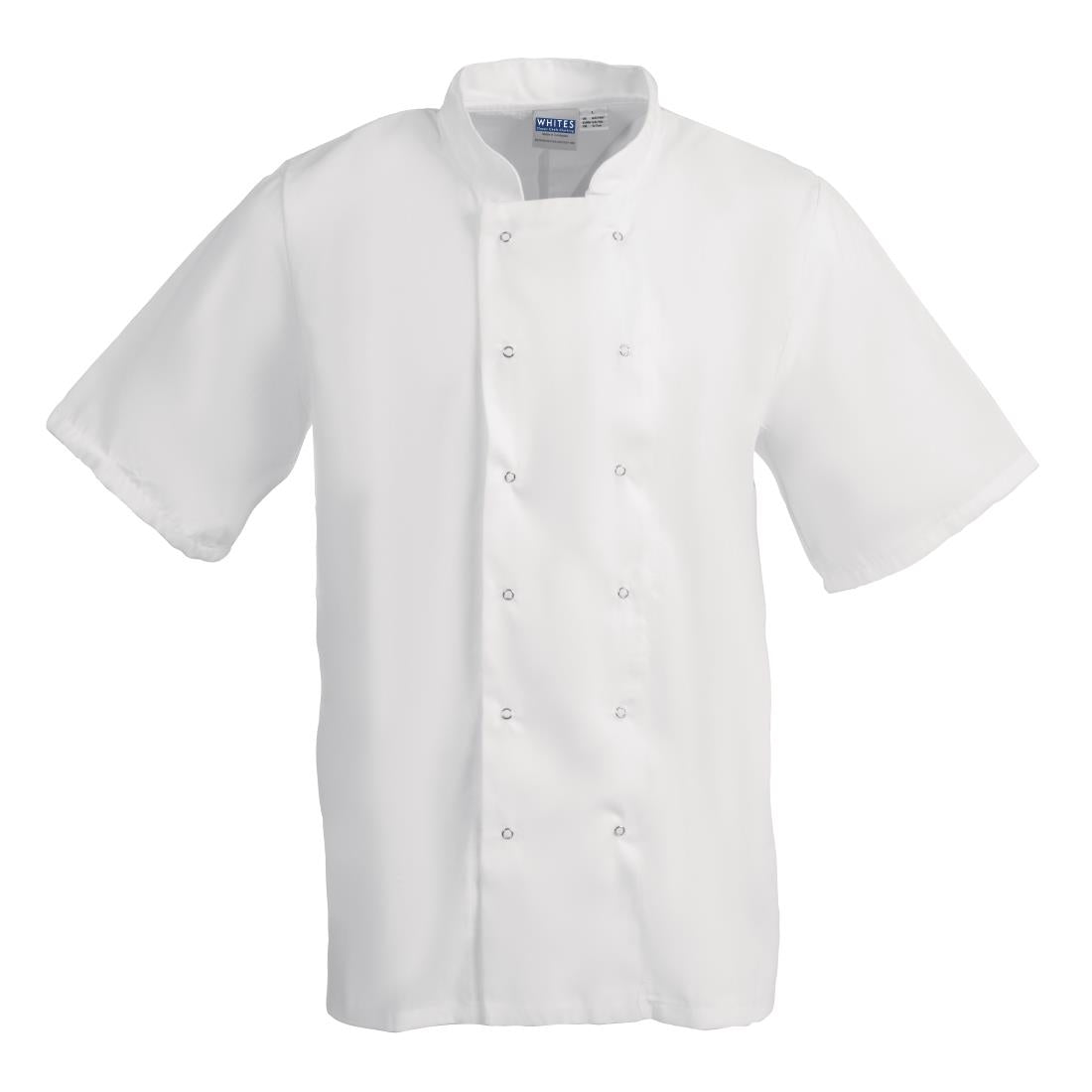Whites Boston Unisex Short Sleeve Chefs Jacket White
