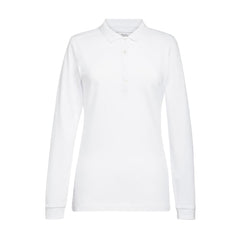 Brook Taverner Anna Womens Long Sleeve Polo Shirt White Size L