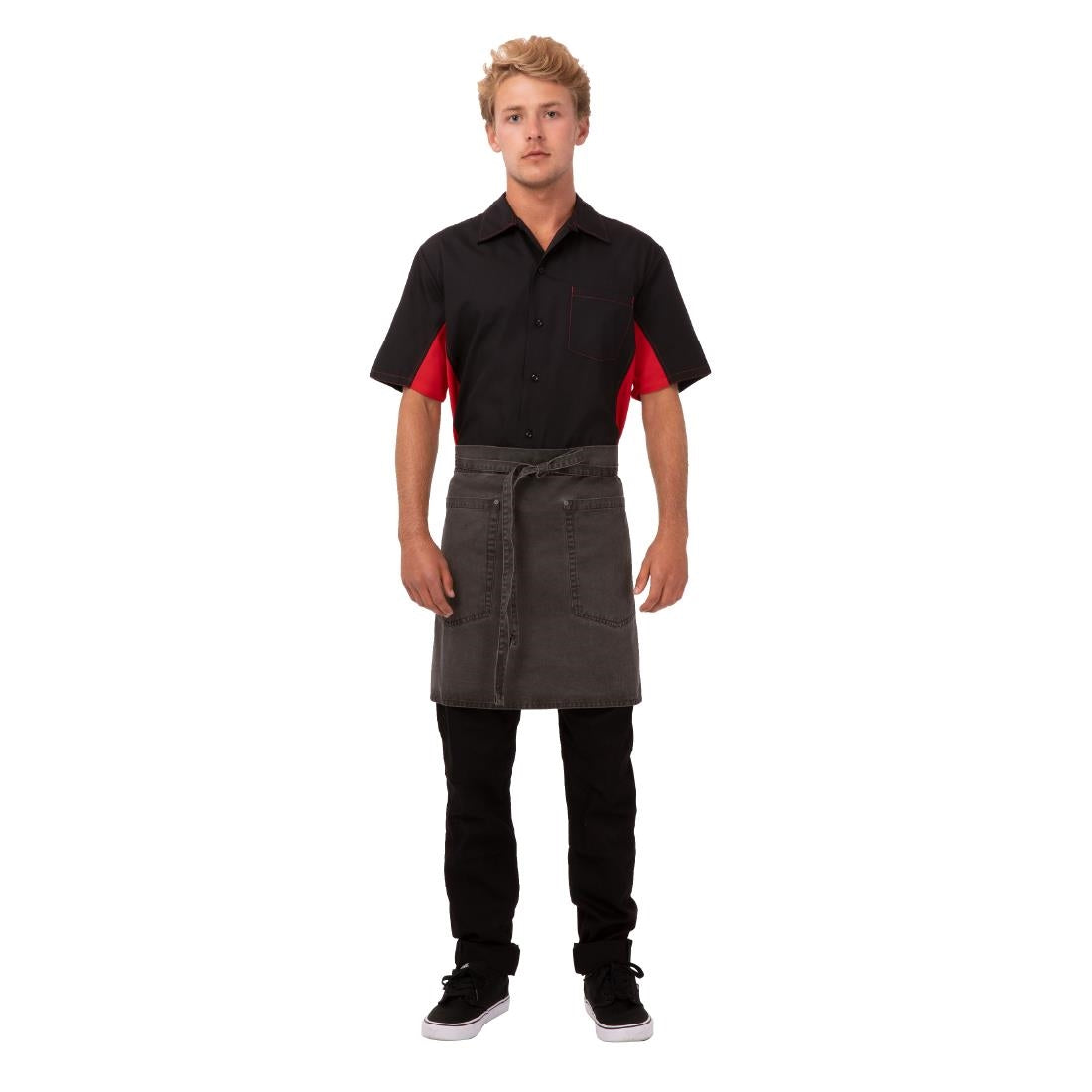 Chef Works Urban Dorset Antique Half Bistro Apron Pewter