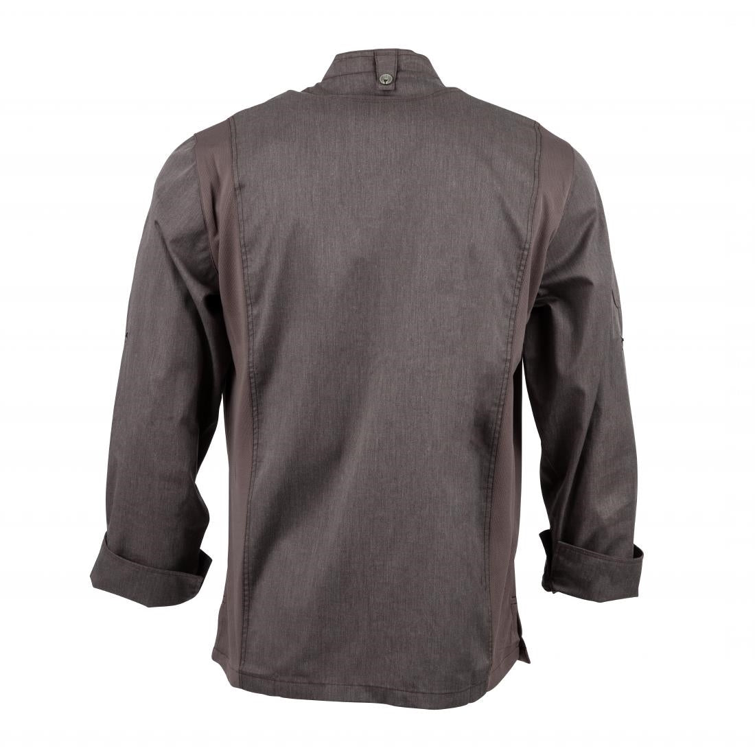 Chef Works Hartford Lightweight L/S Zipper Coat Graphite Size